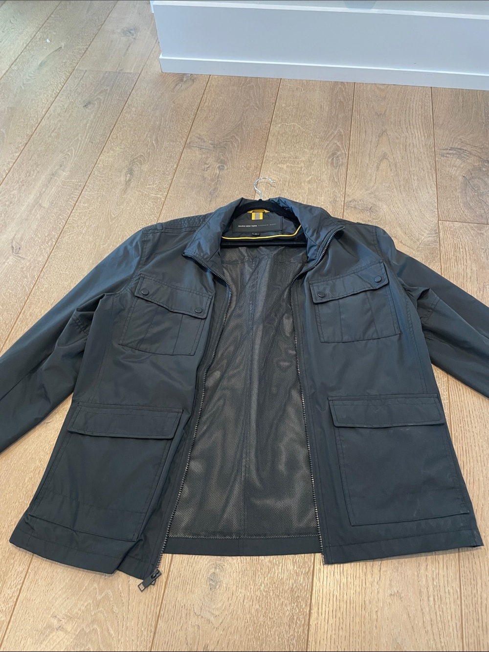 Marc New York Men's Black Field Jacket with Multiple Pockets